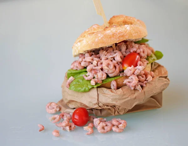 Nordsee Krabbenfleisch Brötchen — Stockfoto