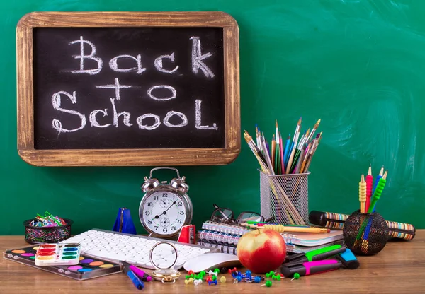 School Supplies Study Composition Table — Stock Photo, Image