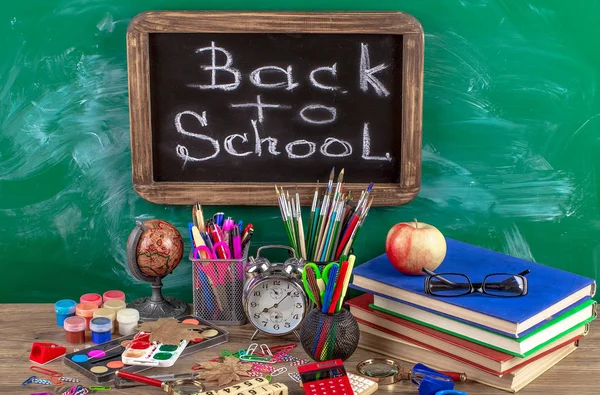 School Supplies Study Composition Table — Stock Photo, Image