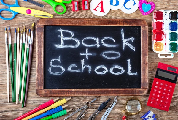 School Supplies Study Composition Table — Stock Photo, Image