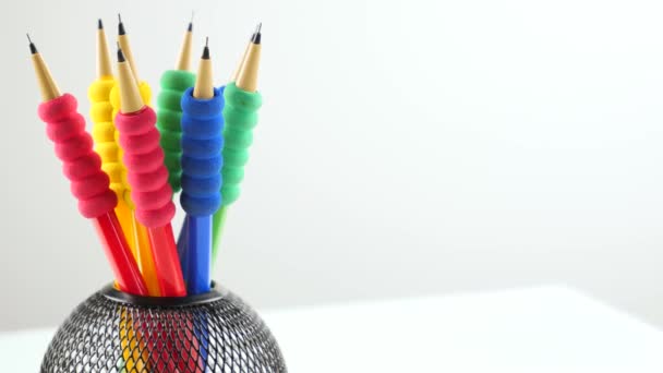 Color Pencils Drawing Motion — Stock Video
