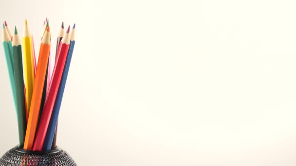 Кольорові Олівці Малювання Русі — стокове відео