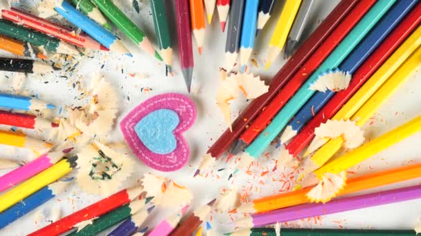 Crayons Couleur Pour Dessiner Mouvement — Video