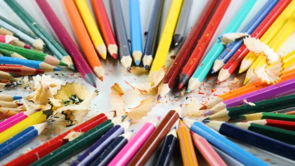 Crayons Couleur Pour Dessiner Mouvement — Video