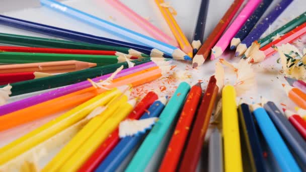 Crayons Couleur Pour Dessiner Mouvement — Video