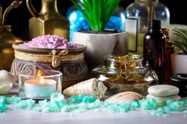 Maddeler tablosundaki bileşiminde spa masaj için