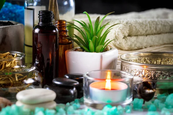 Items Spa Massage Composition Table — Stock Photo, Image