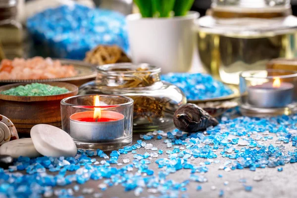 Items Spa Massage Composition Table — Stock Photo, Image