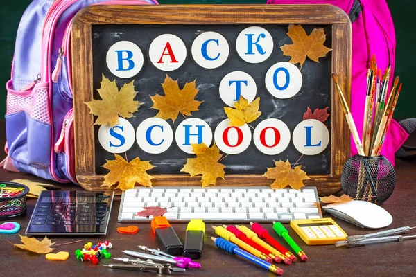 Back School School Supplies Classes Lessons — Stock Photo, Image