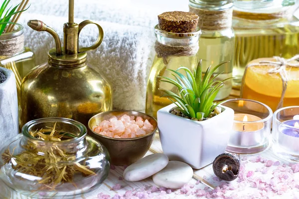 Items Spa Massage Composition Table — Stock Photo, Image