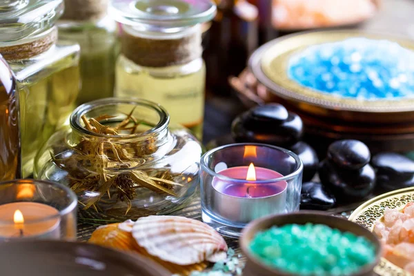 Items Spa Massage Composition Table — Stock Photo, Image