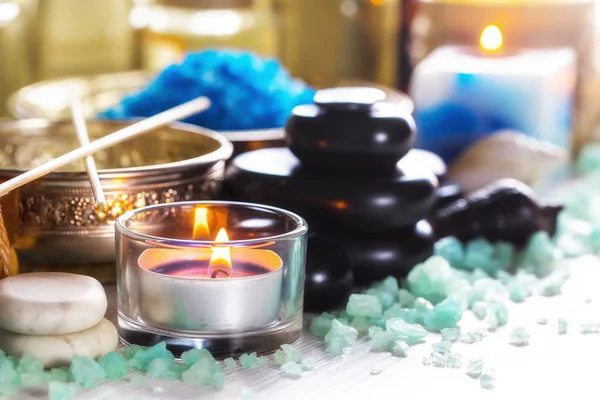 Items Spa Massage Composition Table — Stock Photo, Image