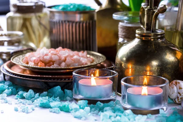 Items Spa Massage Composition Table — Stock Photo, Image