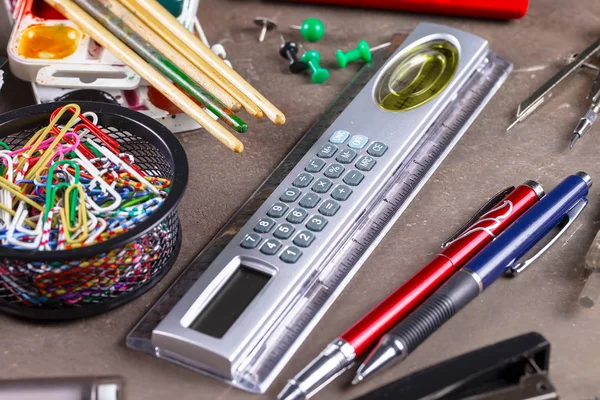 Back School School Supplies Classes Lessons — Stock Photo, Image