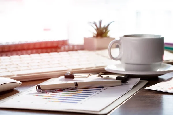 Boekhouden Items Voor Zakendoen Het Kantoor Samenstelling — Stockfoto