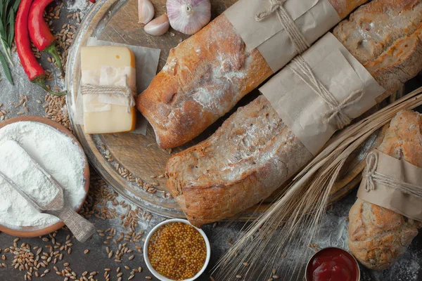 Bread Products Table Composition — Stock Photo, Image