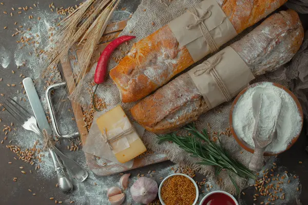 Bread Products Table Composition — Stock Photo, Image