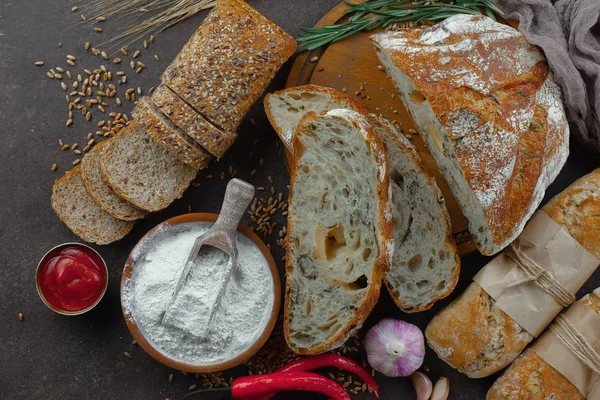 Bread Products Table Composition — Stock Photo, Image