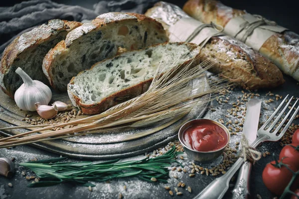 Bread Products Table Composition — Stock Photo, Image