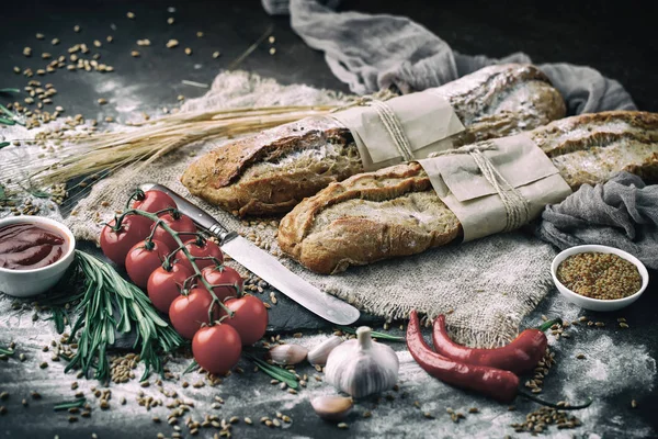 Bread Products Table Composition — Stock Photo, Image