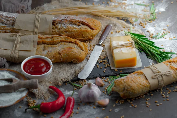 Bread Products Table Composition — Stock Photo, Image