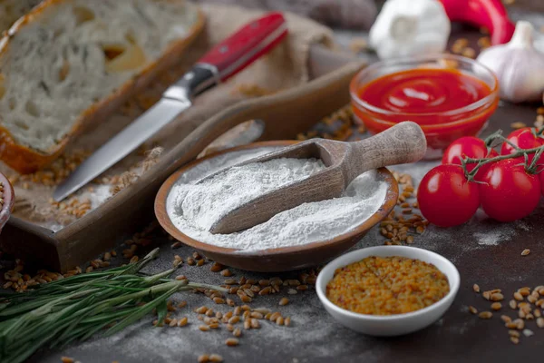 Bread Products Table Composition — Stock Photo, Image