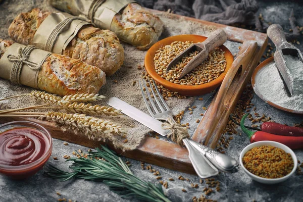 Bread Products Table Composition — Stock Photo, Image