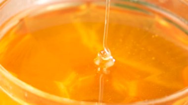 Arı balı, yavaşça ince bir derede bala doğru akar.