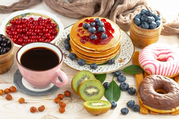 Desayuno Saludable Sobre Fondo Viejo Concepto Comida Sabrosa Saludable — Foto de Stock