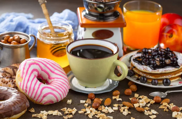 Desayuno Saludable Sobre Fondo Viejo — Foto de Stock