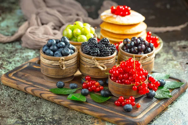 Ripe Summer Berries Composition Drinks Healthy Food — Stock Photo, Image