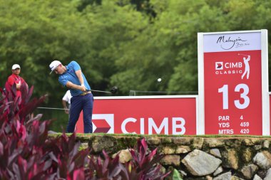 Kuala Lumpur, Malezya - 11 Ekim: Cameron Smith CIMB klasik 2018, Tpc Kuala Lumpur, Kuala Lumpur, Malezya üzerinde 11 Ekim 2018 1 turda sırasında resimde Avustralya. Masuti tarafından (fotoğraf)