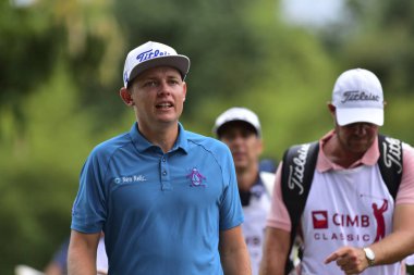 Kuala Lumpur, Malezya - 11 Ekim: Cameron Smith CIMB klasik 2018, Tpc Kuala Lumpur, Kuala Lumpur, Malezya üzerinde 11 Ekim 2018 1 turda sırasında resimde Avustralya. Masuti tarafından (fotoğraf)