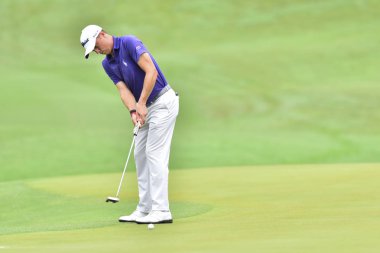Kuala Lumpur, Malezya - 11 Ekim: Justin Thomas CIMB klasik 2018, Tpc Kuala Lumpur, Kuala Lumpur, Malezya üzerinde 11 Ekim 2018 1 turda sırasında resimde ABD. Masuti tarafından (fotoğraf)