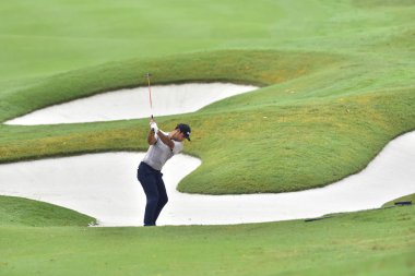 Kuala Lumpur, Malezya - 11 Ekim: Shubhankar Sharma CIMB klasik 2018, Tpc Kuala Lumpur, Kuala Lumpur, Malezya üzerinde 11 Ekim 2018 1 turda sırasında resimde Hindistan. Masuti tarafından (fotoğraf)