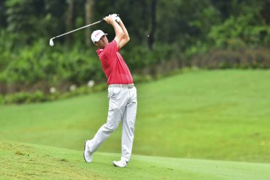 Kuala Lumpur, Malezya - 11 Ekim: Rayn Palmer CIMB klasik 2018, Tpc Kuala Lumpur, Kuala Lumpur, Malezya üzerinde 11 Ekim 2018 1 turda sırasında resimde ABD. Masuti tarafından (fotoğraf)