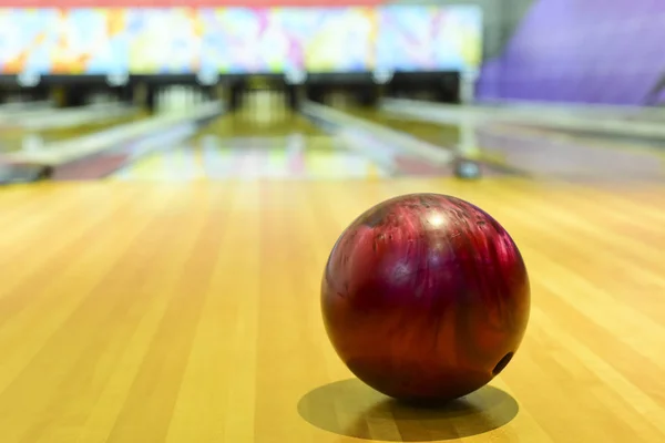 Close up view of bowling ball