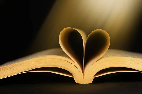 Herzförmiges Buch — Stockfoto