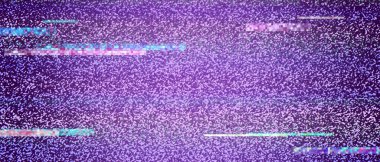 Signal interference background. TV noise, glitchy stripes, dark edges. clipart