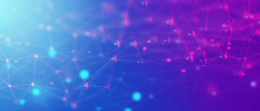 Bilimsel soyut yapı, ağ görselleştirme, kimyasal yapılar bağlantılar, sinirsel ağ konsepti