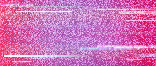 White tv noise screen with glitch pixelaed stripes and red flare effect