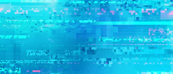 Gürültülü glitchy pixelated soyut arka plan. Sinyal yırtılması, bağlantı kaybı, siber uzay