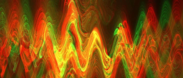 Hete Fractal Wave Abstract Signaal Geluidsoverdracht Glitchy Kleureffect — Stockfoto