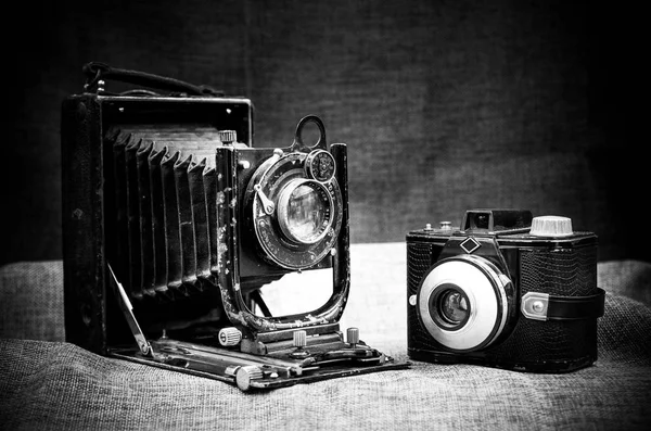 Zwei Alte Kameras Ibsor Agfa Clack — Stockfoto