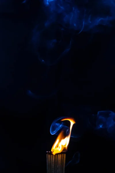 match, matches, smoke, black background and flame