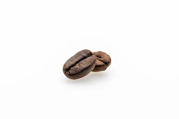A couple of coffee beans, micro — Stock Photo, Image
