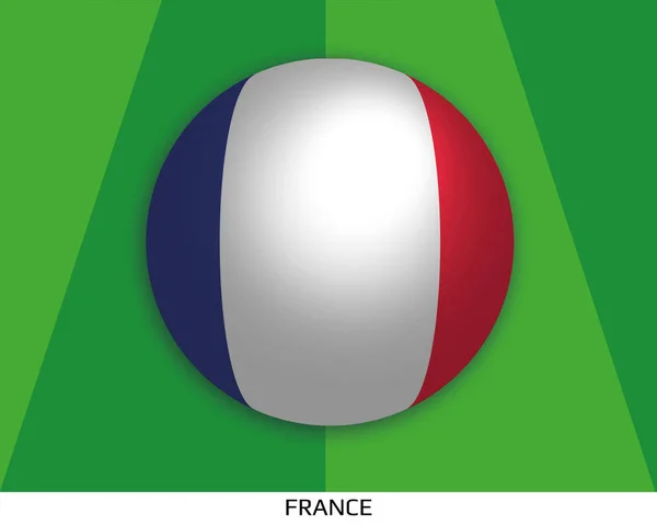 Wereldkampioenschap Voetbal Met Vlag Van Frankrijk Maakte Ronde Als Voetbal — Stockfoto