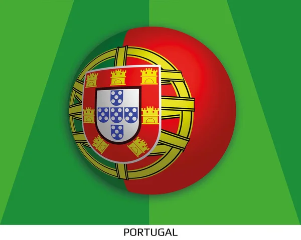 Campeonato Mundial Futebol Com Bandeira Portugal Feito Volta Como Bola — Fotografia de Stock