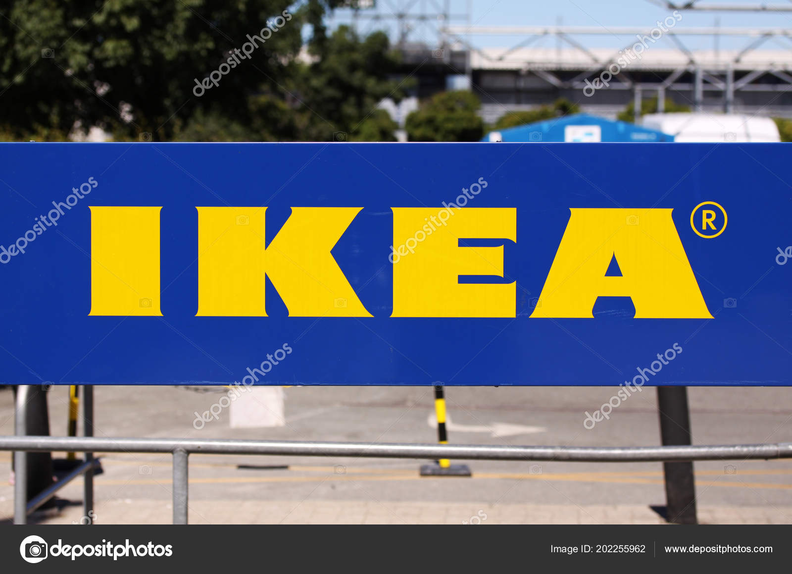 Copenhagen Denmark July 2018 Ikea Logo Type Ikea Market Parking