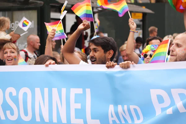 Köpenhamn Danmark Augusti 2018 Årliga Prideparaden Hbt Intryck Från Gay — Stockfoto
